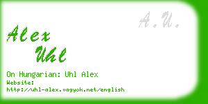 alex uhl business card